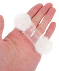 Kid Proof Cabinet And Drawer Locks 10 Pack ABS Latches For Fridge shown in hand with transparent design