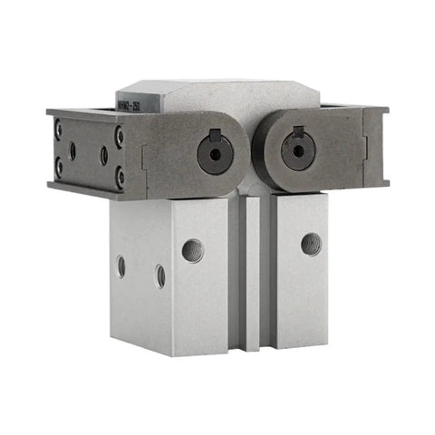 Top Shelf Heavy Duty Pneumatic Finger Cylinder Featuring A Smooth 180 Degree Swing Arm For No Sweat On Off Control Quick Mount And Solid Mechanical Block, showing detailed actuator.
