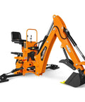 9 Ft Tractor Backhoe Attachment With Mechanical Thumb, 15 Inch Bucket, 180 Degree Boom Swing And Bucket Rotation displayed