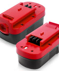 Two Pack 4500mAh NiMH 18V Replacement Battery For 244760-00 HPB18 Firestorm Cordless Tools Red Compatible Batteries
