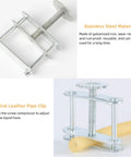 Beefy Stainless Steel Telescopic Hose Clamps With Adjustable Screws For Flow Control Waterproof Tubing Clips Solid Clamp Bolts shown.