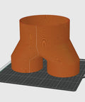 6 Inch To 4 Inch 2 Way Duct Splitter Connector For Dust Collection In Woodworking And Grow Tents, shown on a mat.