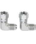 Rock Solid 3/8 Inch 90 Degree Hydraulic Fittings Featuring 37 Degree Flare Male to 90 Degree Female Elbow Adapter for High Pressure SAE J514 Systems Built From Carbon Steel Heavy Duty Gear for Ag Machinery Runs Smooth and Holds Zero Leaks Today, 3/8 in