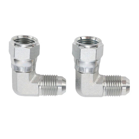 Rock Solid 3/8 Inch 90 Degree Hydraulic Fittings Featuring 37 Degree Flare Male to 90 Degree Female Elbow Adapter for High Pressure SAE J514 Systems Built From Carbon Steel Heavy Duty Gear for Ag Machinery Runs Smooth and Holds Zero Leaks Today, 3/8 in
