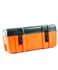 Orange storage box with Flexible Draw Latch Rubber Lock Kit for Electrical Cabinets and Mechanical Storage Easy Install With Compact Design