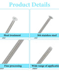 Fix Wonky Outlets Fast With These Extra Long Machine Screws Forty Pack White Painted Flat Head Wall Plate Fasteners 6 32 Thread One Point Five Inch Tighten Every Loose Junction Box Smooth As Butter For Home Crew in stainless steel with heat treatment.