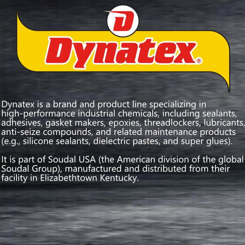 Dynatex brand description highlighting high-performance industrial chemicals, including anti-seize compounds.