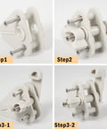 Heavy Duty Pontoon Boat Gate Latch Replacement Kit With Stainless Steel Screws Compatible With Standard One To Four Inch Marine Tubing assembly steps.