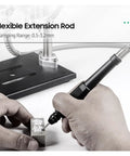 Flexible extension rod for precise drilling with a compact 8000 Rpm Mini Electric Bench Drill Press Stand Kit.