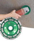 Double Row Diamond Grinding Wheel Disc For Concrete Granite Marble Polishing And Smoothing, 125 x 22.2 mm, heavy-duty tool