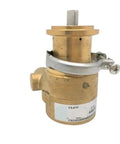 Commercial Rotary Vane Pump Delivers Rock Solid Performance And Smooth Continuous Water Transfer For Heavy Duty Circulation Gear Featuring Self Priming Brass Construction in brass material showing top view.