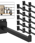 12 Inch Black Slatwall Shelf Brackets Set Of 18 Heavy Duty Metal Slatwall Hooks And Display Hangers, durable for heavy items.