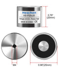 Heavy Duty DC 24V Suction Cup Electromagnet Locks Down Steel With Knockout Eleven Pound Pull Dead Fast Zero Residual Release Fits Twenty Five By Twenty Millimeters shown from multiple angles.