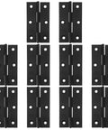 10 Pack Dope Black Stainless Steel Butt Hinges With Screws For Cabinet Doors And Wooden Boxes Flat Fold Design For Easy Opening
