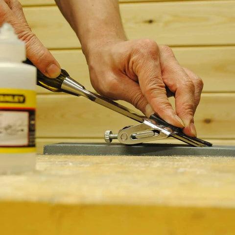 Using Sharpening Kit For Chisels And Plane Irons One Quarter To Two And Three Quarters Inch Blades Includes Oil Stone Honing