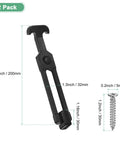 Two Pack T Handle Rubber Flexible Draw Latches With Screws 7.9 Inch Hasp Style Hood Latches detailed dimensions