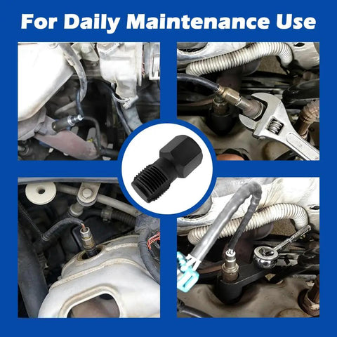 Oxygen Sensor Thread Chasers Kit, Pro Grade Two-Piece Set With M18x1.5mm And M12x1.25mm Threads in use on engine bay.