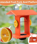 Outdoor Bird Feeder With Gift Box For Orioles, Durable HDPE Jelly Feeder With Fruit Holder And 6 Oz Glass Bowl