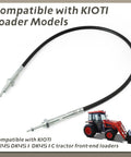 Push Pull Joystick Control Cable for KIOTI Loader DK45 DK451 DK451C Replacement 360010250 with tractor illustration