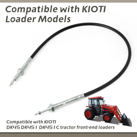 Push Pull Joystick Control Cable for KIOTI Loader DK45 DK451 DK451C Replacement 360010250 with tractor illustration
