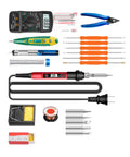 Handy Electric Soldering Iron Kit With Testing Tool Storage Bag Perfect For Appliance Repair And Circuit Boards Portable US Plug Ideal For DIY Home Fixes And Jewelry Welding Projects with multimeter and tools included