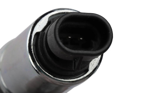 Close-up of GM Exhaust Variable Valve Timing VVT Solenoid With Seal, Retainer And Bolt Model 12679100 OEM Calibrated Replacement