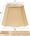 Gather Pleated Drum Chandelier Shade Beige Tone With 5 Inch Top Diameter, 6 Inch Bottom Diameter, 4.5 Inch Slant Height, 6 Pack For Chandeliers And Sconces, Classic Warm Lighting Accessory dimension diagram