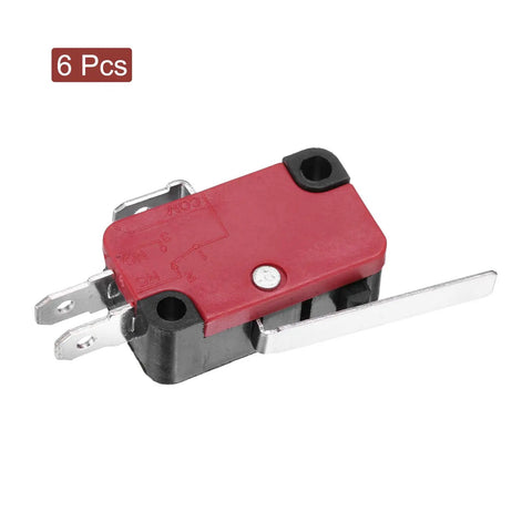 V-152-1C25 Micro Limit Switch 1NO 1NC Waterproof Miniature Switch 15A 125 To 250 VAC for control, red-black, set of 6