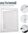 Top Notch White Drywall Access Panel 8x10 Inch Reinforced Wall Inspection Door Heavy Duty Plate Easy to install with clear design.
