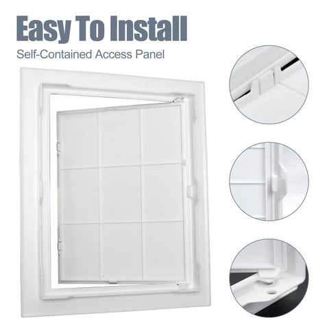 Top Notch White Drywall Access Panel 8x10 Inch Reinforced Wall Inspection Door Heavy Duty Plate Easy to install with clear design.