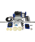 Yokoma 110V portable line boring machine kit, front view showing 5.2 ft drilling bar and control handle