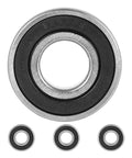 4 Piece High Precision Steel Deep Groove Ball Bearings Wheel Bearing Kit For Electric Vehicles And Electrical Equipment Wear Resistant Quiet Operation Smooth High Speed Performance For Scooters Motorcycles And Electric Cars Your Ride. 4 bearings on white background