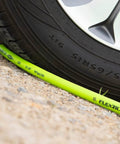 ZillaGreen Air Hose Three Eighth Inch By Fifty Feet With Quarter Inch MNPT Fittings heavy duty under tire on pavement