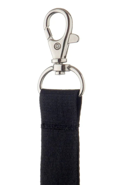 Legit Heavy Duty Swivel Snap Hooks And D Rings With 1 Inch Openings for lanyard crafting, featuring a steel snap hook and black strap.