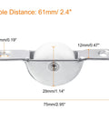 Sliding Door Nylon Pulley Wheels 25mm For Screen Doors Wardrobes Cupboards Closets 61mm Hole Distance 8 Pieces White Silver Tone Wear Resistant Nylon Wheel With Carbon Steel Shell Furniture Rollers