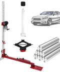 3 In 1 Automotive Sheet Metal Repair Tool With Adjustable Dent Pull Lever, Nylon Casters, And 1322lbs Pulling Force display with car