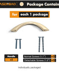 Rose Gold Cabinet Pulls 3 Inch Arch Twisted Handle Set For Kitchen Cabinets Drawers And Vanities with screws package contents