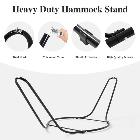 Heavy duty stand for Free Standing Outdoor Hammock With Heavy Duty Stand Navy Blue For Backyard Patio And Garden Lounging