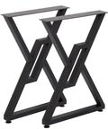 Heavy Duty Metal Table Legs 2 Pack 28 Inch High 20 Inch Wide Square Tube Iron Desk Legs Rustic Industrial Country Style For Dining Tables Office Desks