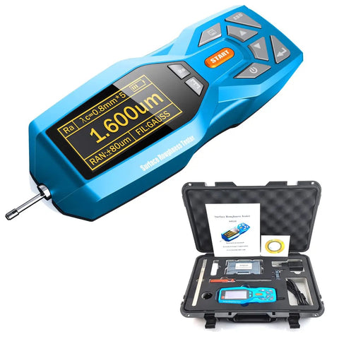 22 Parameter Handheld Digital Surface Roughness Tester Meter KR220 Portable Profilometer With Real Time Clock On Shop Floor Ra Rz Range And Clear Display For Accurate Surface Measurement