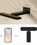 Top Notch Rechargeable Picture Lights Two Pack Museum Quality High Cri Wall Mounted Frame Lamps dimensions shown on wall.
