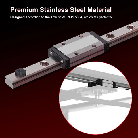 Dope Motion Kit For 2.4 3D Printer With GT2 Open Belts MGN9H 400mm linear rail installation detail