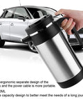 Road Ready Setup 1000 Milliliter Stainless Steel 12 Volt Car Kettle with ergonomic handle, ideal for long drives.