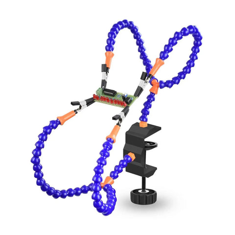 Multi Arm Third Hand Soldering Station With Eight Flexible Gooseneck Arms Desk Clamp Holder for PCB Welding Repair and DIY Projects
