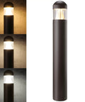 43 Inch Led Bollard Light Featuring Slick Beam Focus And Straight Up Adjustable Warm To Cool Temperature Settings For Top Notch Outdoor Yard Pathway Illumination And Heavy Duty Landscape Garden Accent Lighting