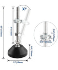 4 Pieces Swivel Leveling Feet M8 M10 M12 Heavy Duty Adjustable Furniture Feet with measurements for self leveling posts.