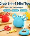 Magnetic Crab Shaped Box Cutter Four In One Multi Tool Opener With Bottle Opener And Tiny Scissors displayed on a table