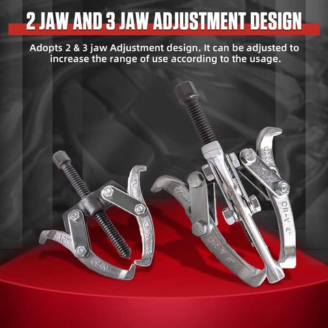 Heavy Duty Gear Puller Set With 3 Inch 4 Inch 6 Inch 8 Inch Jaws, Two And Three Jaw Pullers on display with adjustment design