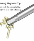Premium 50 Pc Magnetic Screwdriver Bit Set With Extra Long 75mm Security Heads Includes Torx Star Hex And Spline Bits For Heavy Duty Jobs In A Tough Rugged Carrying Box Perfect For Any Garage Or DIY Project Ready To Handle Any Tough Screws. Magnetic bit holding screws