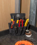 18 Pocket Tool Pouch For Belt Up To 2.5 Inches With Heavy Duty 1000 Denier Cordura Fabric Rivet Reinforced Stitching